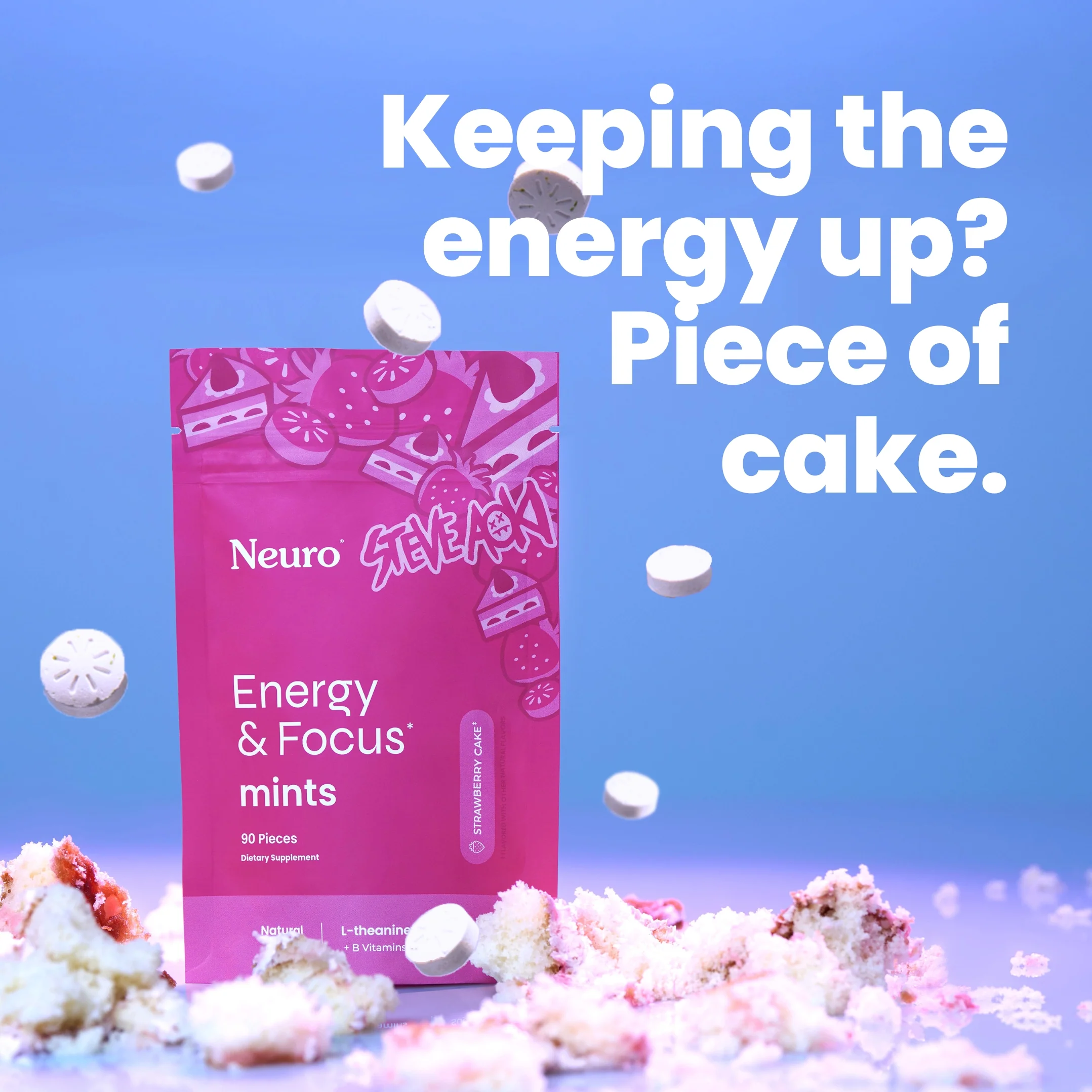 Neuro x Steve Aoki Energy & Focus Strawberry Cake Mints - Image 6